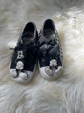 Melissa Kids Black & White Mickey Accent Sneakers
